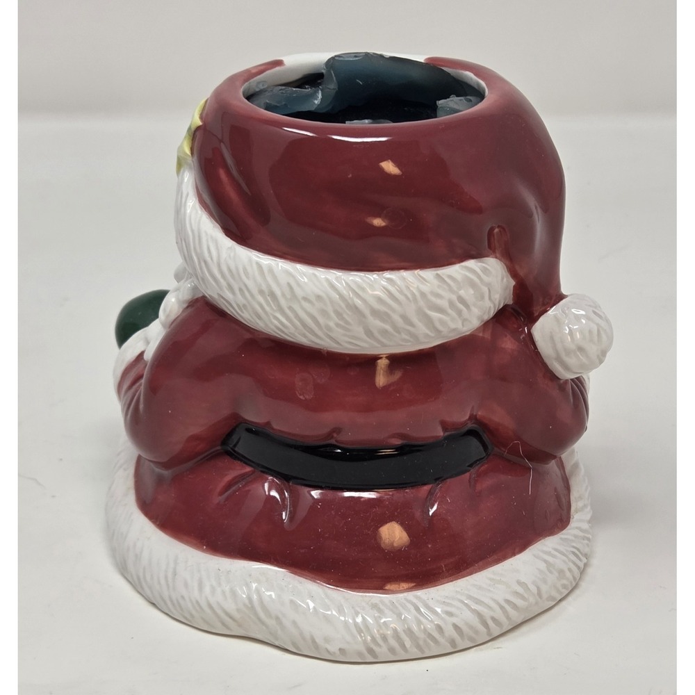 Fitz and Floyd Essentials Santa Claus Head Vase Candle Holder Vintage 1990s - Picture 3 of 9